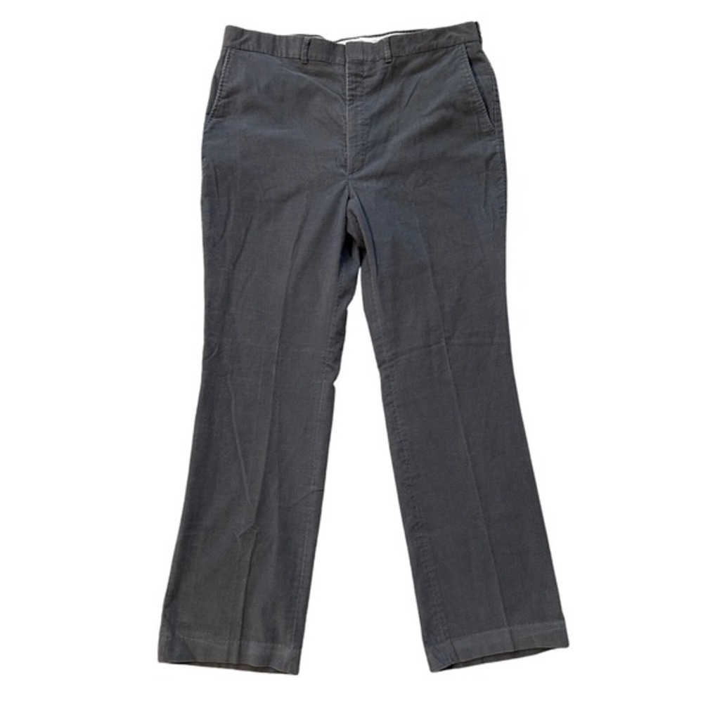 Arnie Corduroy Pants Regular‎ Fit Gray Casual Trousers Mens 40x32